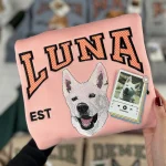 pet digital file personalized pet embroidery shirt design from your photo custom 1