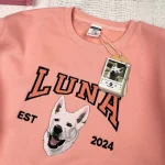 pet digital file personalized pet embroidery shirt design from your photo custom 1