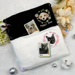 custom cat face embroidery sweatshirt personalized cat portrait shirt with flowe 1