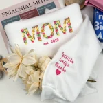 gift for mom custom floral mama embroidered sweatshirt personalized crewneck wit 1
