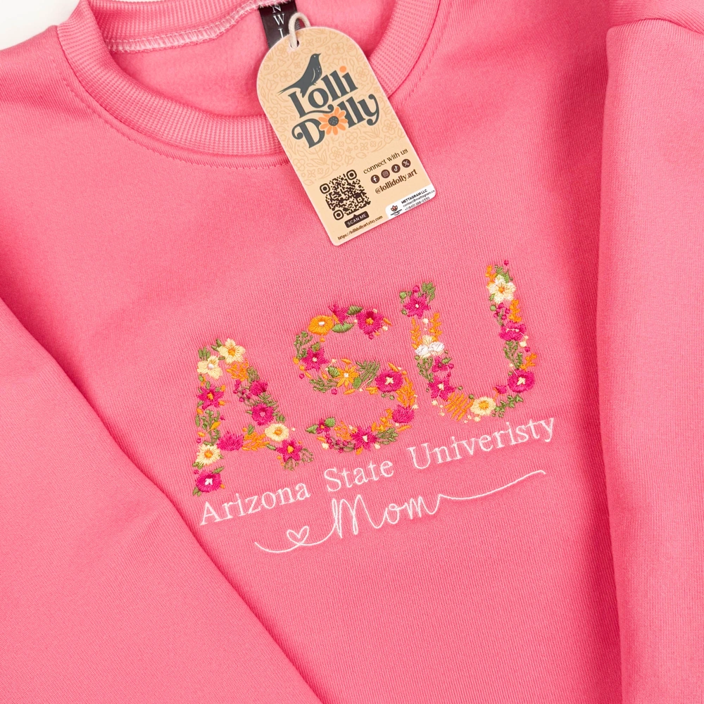 graduation gift beautiful custom college floral embroidered sweatshirt personali 4 Graduation Gift – Beautiful Custom College Floral Embroidered Sweatshirt, Personalized Floral Letter T-Shirt, Sorority & High School Apparel - Image 4