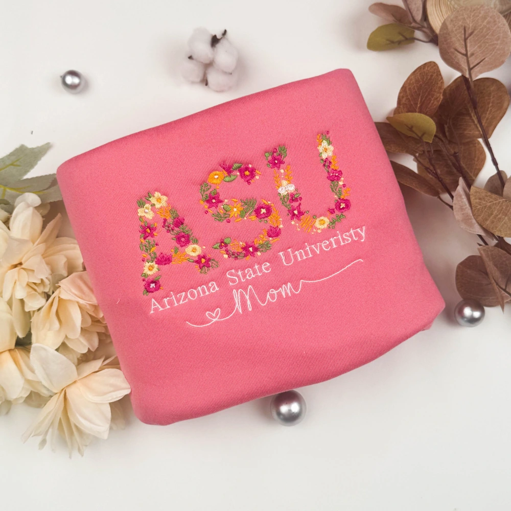 graduation gift beautiful custom college floral embroidered sweatshirt personali 5 Graduation Gift – Beautiful Custom College Floral Embroidered Sweatshirt, Personalized Floral Letter T-Shirt, Sorority & High School Apparel - Image 5