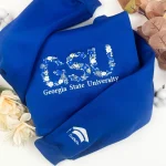 Embroidered Floral Letter – Beautiful Custom College Sweatshirt, Personalized Floral T-Shirt, Unique High School & Graduation Gift