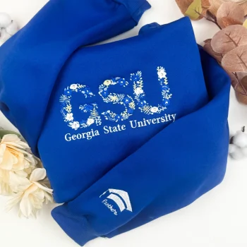 Embroidered Floral Letter – Beautiful Custom College Sweatshirt, Personalized Floral T-Shirt, Unique High School & Graduation Gift