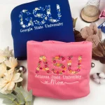 embroidered floral letter beautiful custom college sweatshirt personalized flora 1