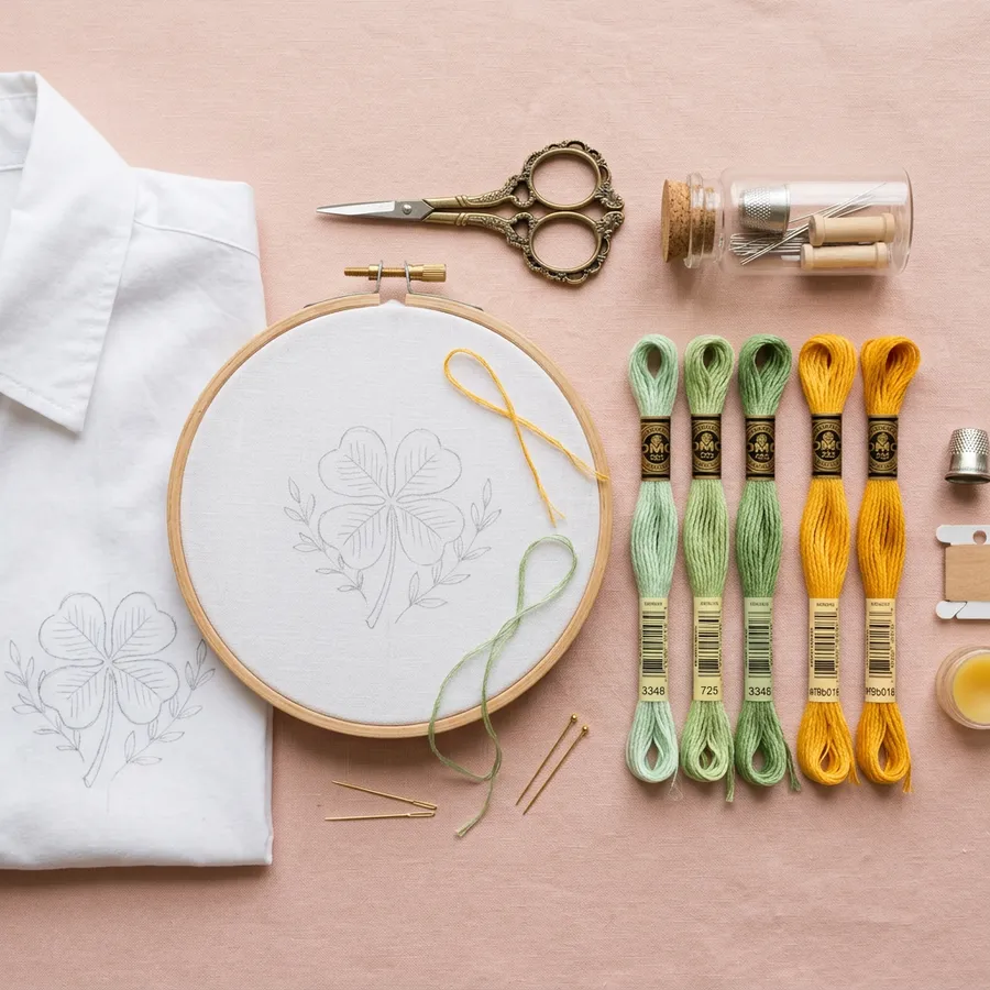 Visual comparison showing a cheap printed St Patricks shirt versus a high-quality custom embroidered sweatshirt