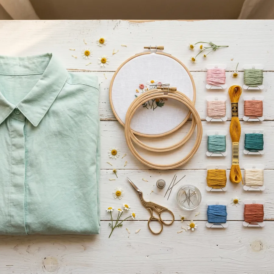 Comparison visual showing tips on packing and caring for embroidered clothing while traveling