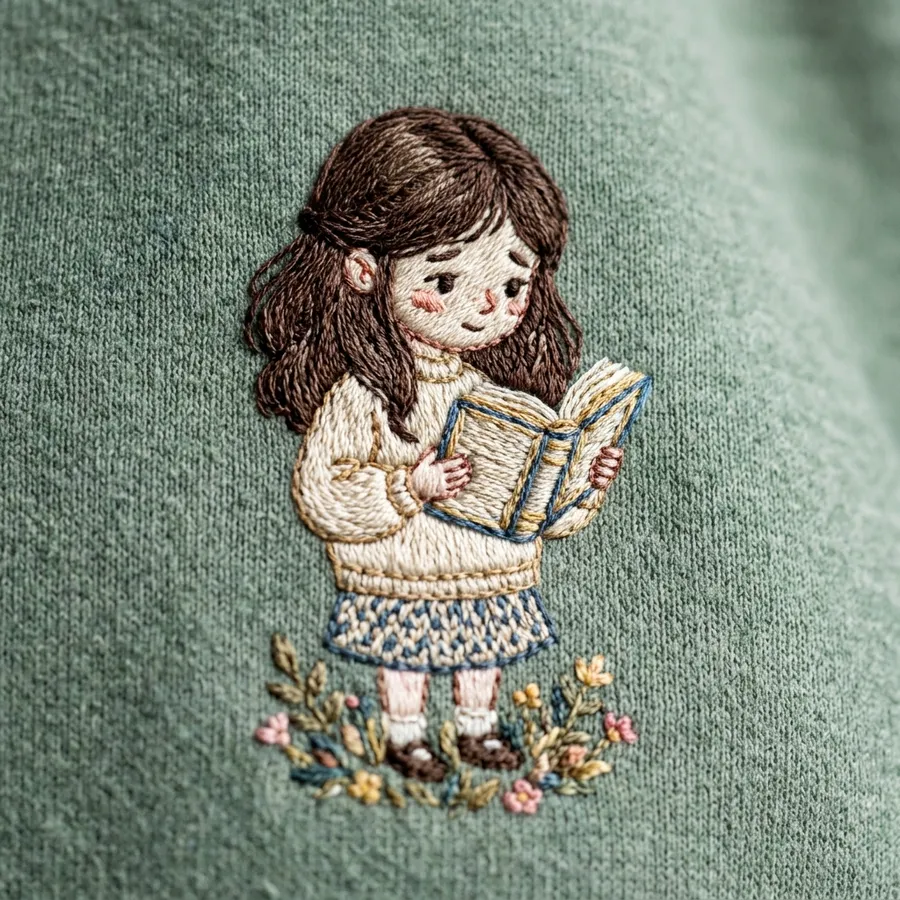 Human Artist vs AI Custom Embroidery: The 'Shy Girl' Story A close-up of the LolliDollyArt packaging, showing the care and human touch put into boxing a custom embroidered apparel order