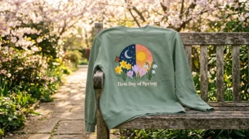 Is today the first day of spring? Celebrate with our embroidered equinox sweatshirt.