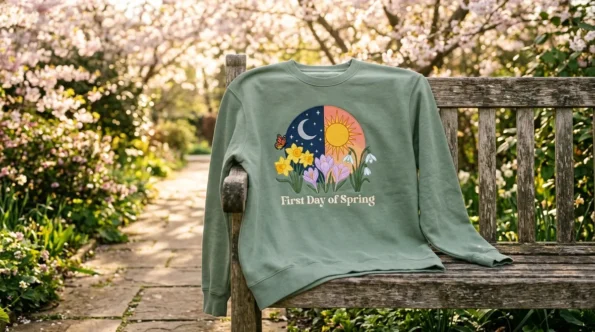 Is today the first day of spring? Celebrate with our embroidered equinox sweatshirt.