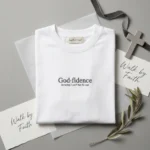 Christian Sweatshirt - Godfidence Faith Based Affirmation Embroidered Sweatshirt, White embroidered-sweatshirt
