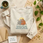 Mental Health Embroidered Sweatshirt - Monkey Hug and Inspirational Quote embroidered-sweatshirt
