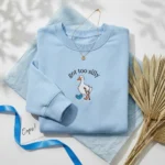 Silly Goose Meme Embroidered Sweatshirt - Got Too Silly Injured Bird Design embroidered-sweatshirt