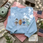 Silly Goose Embroidered Sweatshirt - Funny Americana Patriotic 4th of July Apparel embroidered-sweatshirt