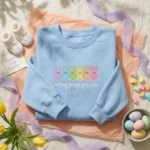 Pregnancy Announcement Embroidered Sweatshirt - Easter Eating For Two Spring Bunny embroidered-sweatshirt