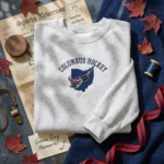 Blue Jackets Columbus Hockey Retro Embroidered Sweatshirt embroidered-sweatshirt