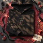Renew Campaign Embroidered Sweatshirt - Dark Helmet Minimal Sci-Fi Fan Design Black embroidered-sweatshirt
