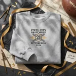 Steel City Draft Embroidered Sweatshirt - Pittsburgh Football Pick 21 Fan Gift embroidered-sweatshirt