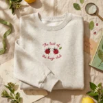 Last Of The Bugs Club Embroidered Sweatshirt - Ladybug Bug Lover Gift, Cute Insect Top embroidered-sweatshirt