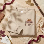 Cleveland Basketball Embroidered Sweatshirt - Vintage City Pride Playoff Fan Style embroidered-sweatshirt