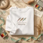Catch Of The Day Embroidered Sweatshirt - Lure Me In White Fishing Sweater embroidered-sweatshirt