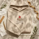 Dia Del Maestro Embroidered Sweatshirt - Maestra Regalo Teacher Appreciation Design embroidered-sweatshirt