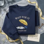 Yellow Umbrella Embroidered Sweatshirt - Sitcom Rewatch Club Comfort TV Hoodie embroidered-sweatshirt