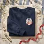 Flag Sweater Patriotic Embroidered Sweatshirt - Americana Gift embroidered-sweatshirt