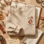 Fox Cardigan Embroidered Sweatshirt - Cozy Sci-Fi Science Teacher Gift embroidered-sweatshirt