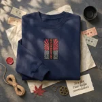 King Of Monsters Embroidered Sweatshirt - Vintage Monster Japanese Cinema Poster embroidered-sweatshirt