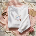 Guitar Pick Cloud Embroidered Sweatshirt - Country Music Dreamy Western Outfit embroidered-sweatshirt