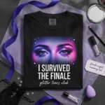 Glitter Tears Embroidered Sweatshirt - Neon Makeup Finale Watch Hoodie Tee embroidered-sweatshirt