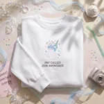 Unicorn Drink 2026 Embroidered Sweatshirt - Y2K Viral Drink Pastel Hoodie Tee embroidered-sweatshirt