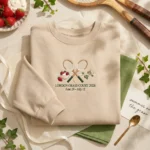 Grass Court Tennis Embroidered Sweatshirt - London Summer Tenniscore Gift embroidered-sweatshirt