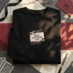 Heist Calling Card Embroidered Sweatshirt - JRPG Gamer Gift Hoodie Tee Black embroidered-sweatshirt