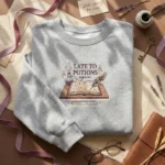 Late To Potions Embroidered Sweatshirt - Cozy Gamer Wizard School Sport Grey embroidered-sweatshirt