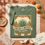 Hecho En Mexico Embroidered Sweatshirt - Desert Bloom Mexico Shirt Women Tee embroidered-sweatshirt