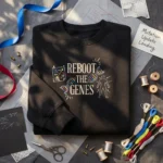Reboot The Genes Embroidered Sweatshirt - Mutant Era Comic News Fan Hoodie embroidered-sweatshirt