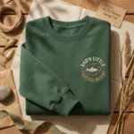 Fathers Day Embroidered Sweatshirt - Fishing Dad, Dad Fishing Gift Hoodie & T-Shirt embroidered-sweatshirt