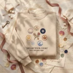 Choose Your Court Embroidered Sweatshirt - Sand Romantasy Reader Hoodie And Tee embroidered-sweatshirt