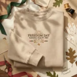 Freedom Day Embroidered Sweatshirt - Juneteenth Gift, Galveston Texas June 19 embroidered-sweatshirt
