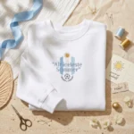 Argentina Embroidered Sweatshirt - Albiceleste Soccer Summer Fanwear in White embroidered-sweatshirt