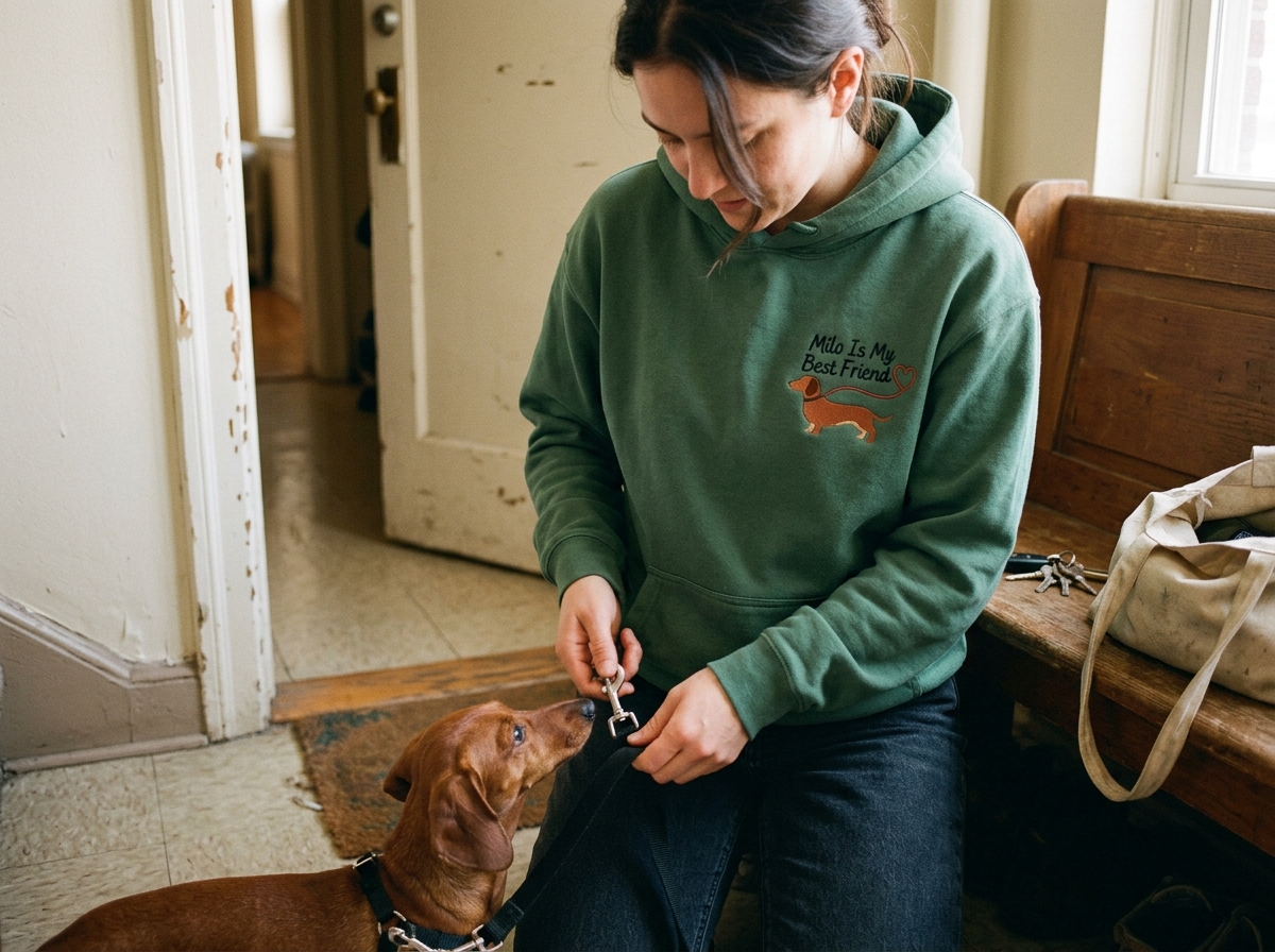 mans best friend quote — in-use lifestyle photo