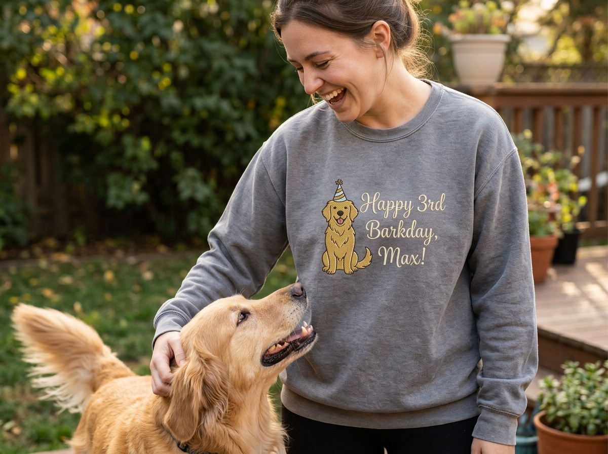 birthday message for a dog — lifestyle photo