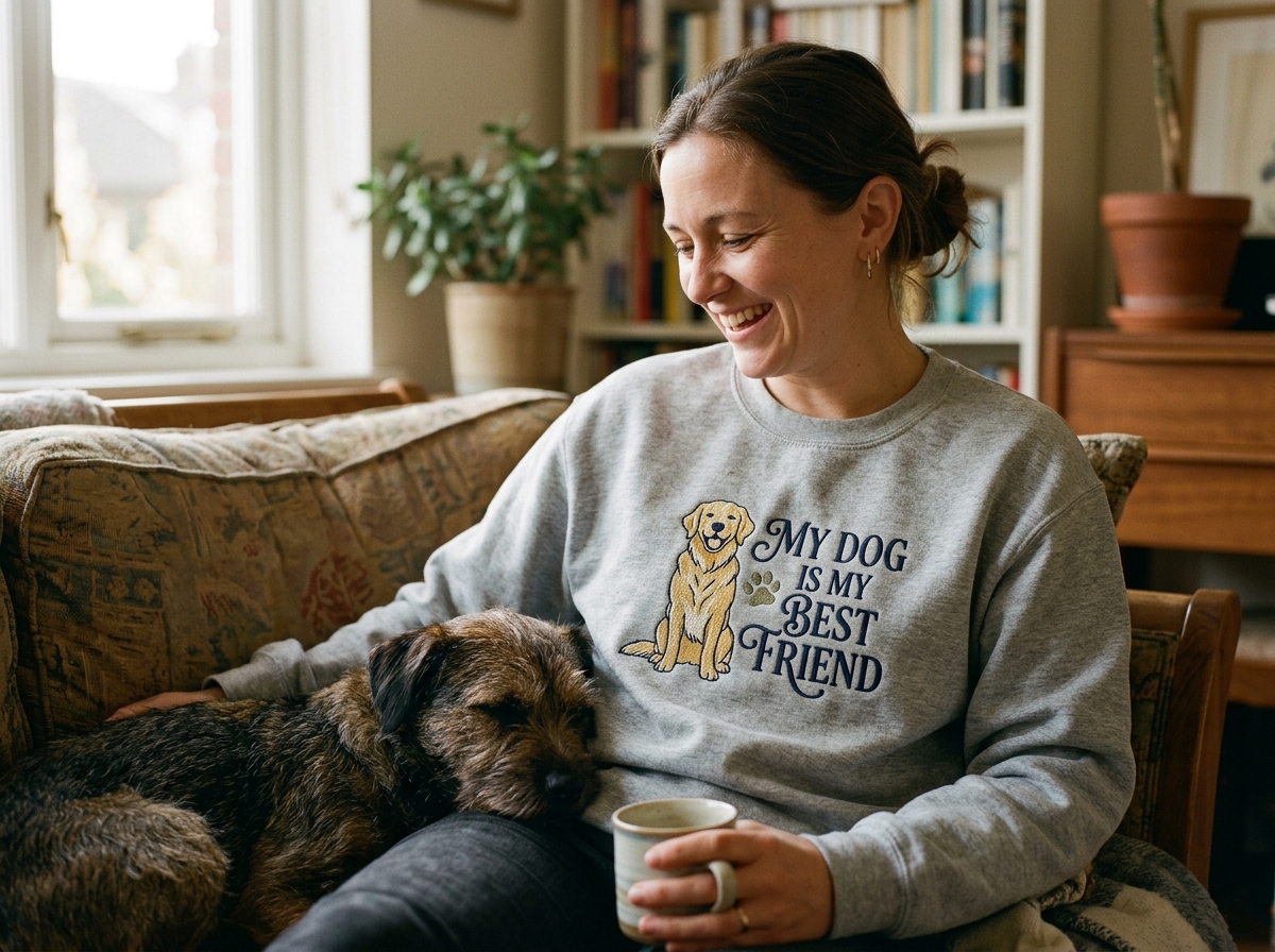 The dog is my best friend quote, rewritten for the dog who knows your whole heart dog is my best friend quote — lifestyle photo