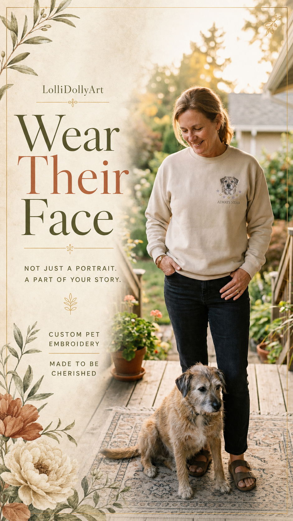 sweatshirt with my dogs face — gift inspiration