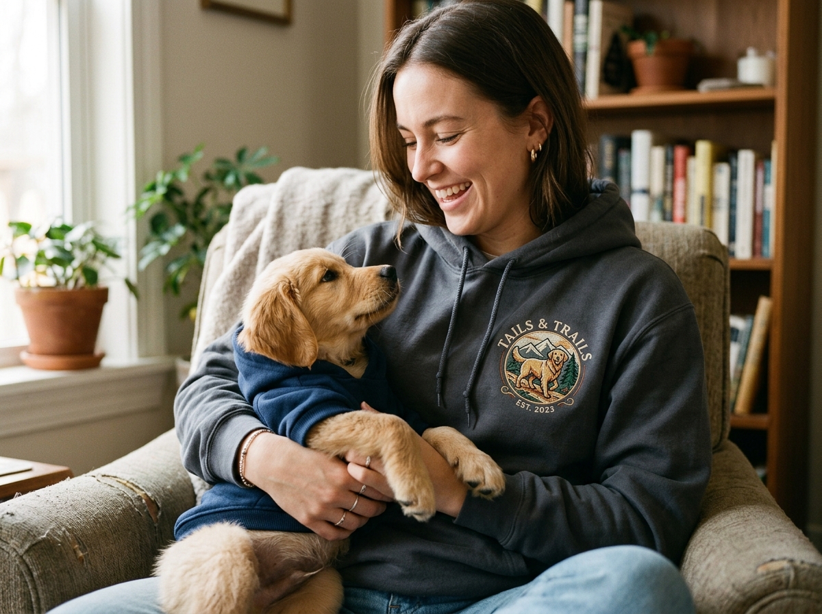 Matching Dog Hoodies That Make Dog People Feel Seen matching dog hoodies — lifestyle photo