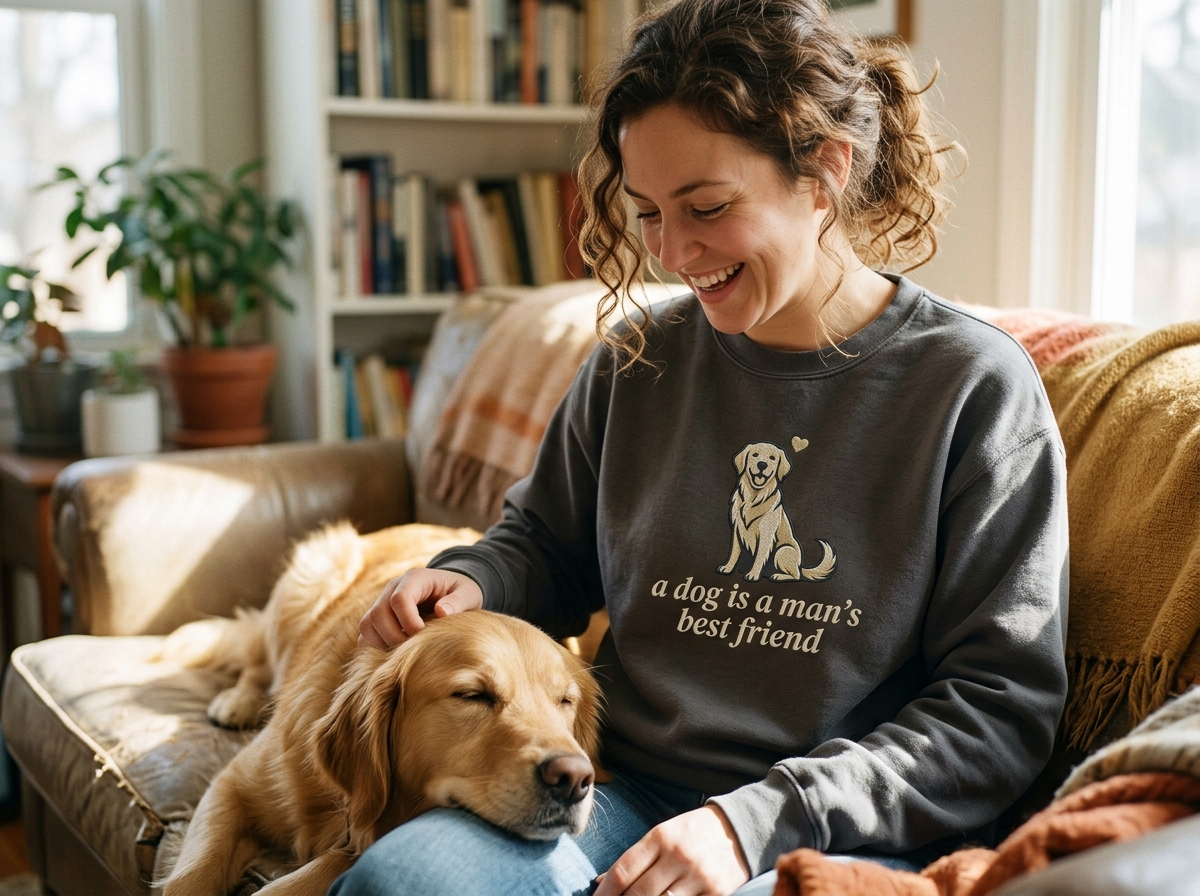 quote about dog being best friend — lifestyle photo