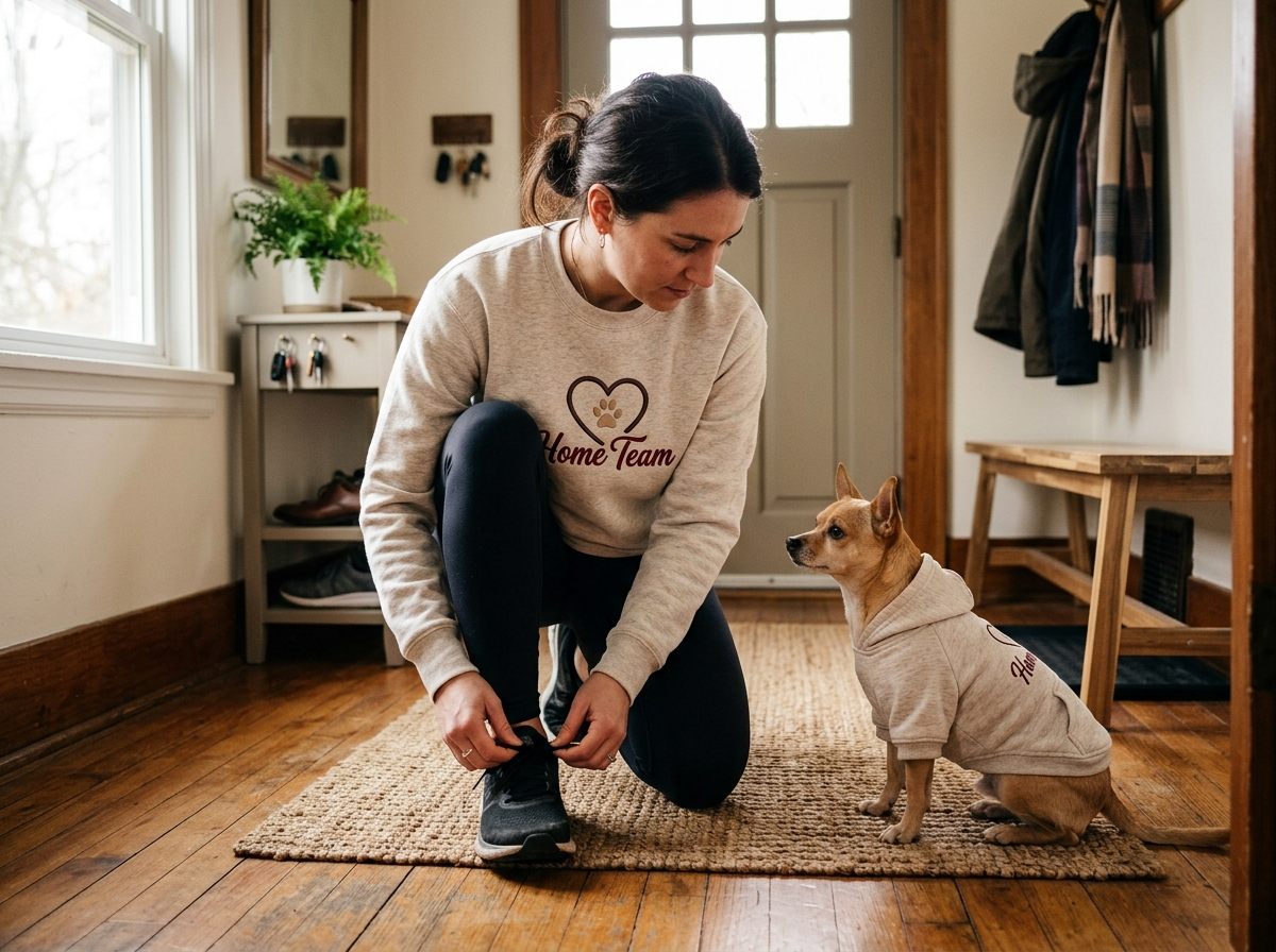 Matching Dog and Owner Hoodies That Make the Gift Feel Personal matching dog and owner hoodies — in-use lifestyle photo