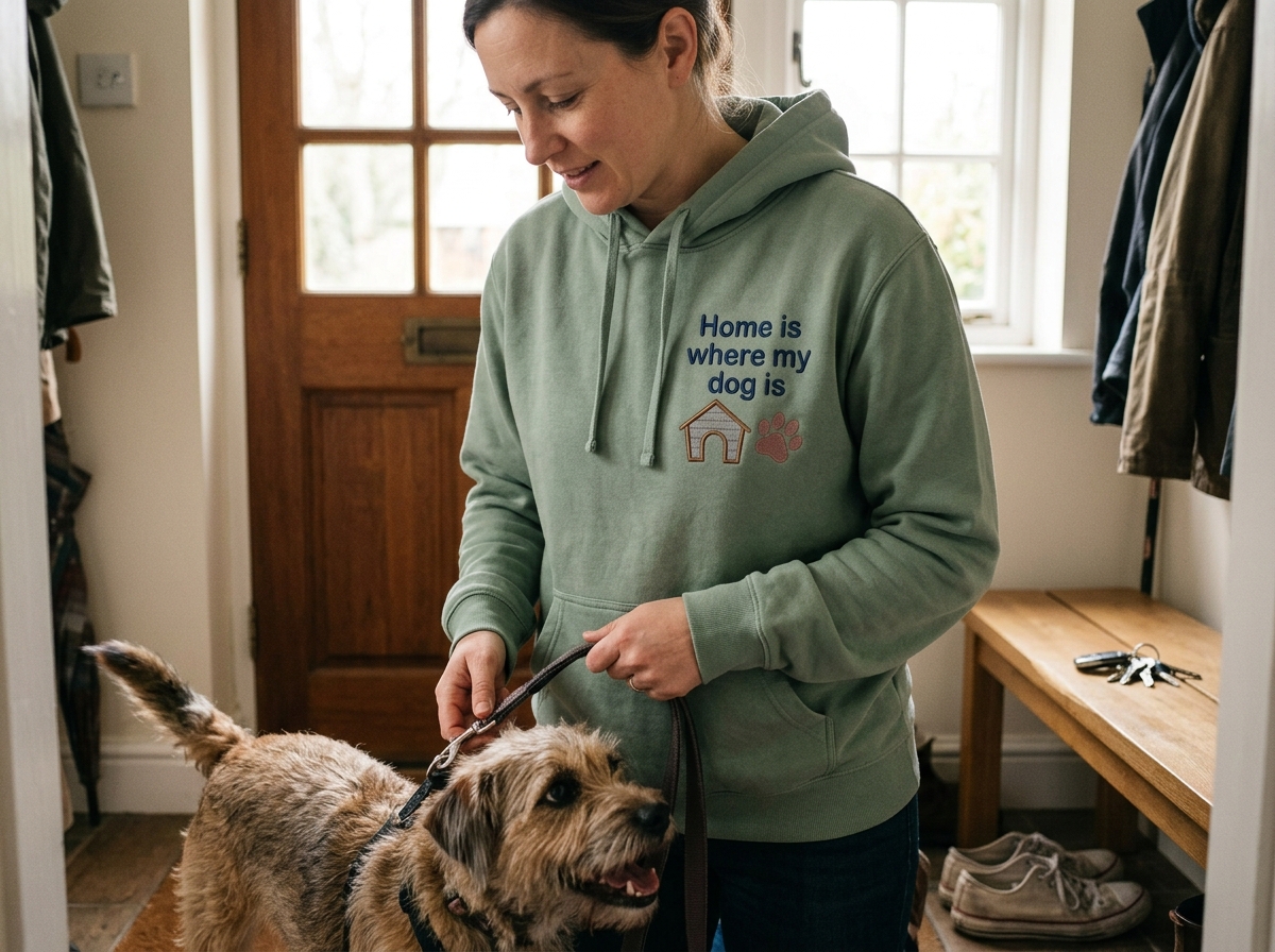 a dog's love quote — in-use lifestyle photo